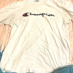 A white champion shirt only wore maybe 5 times